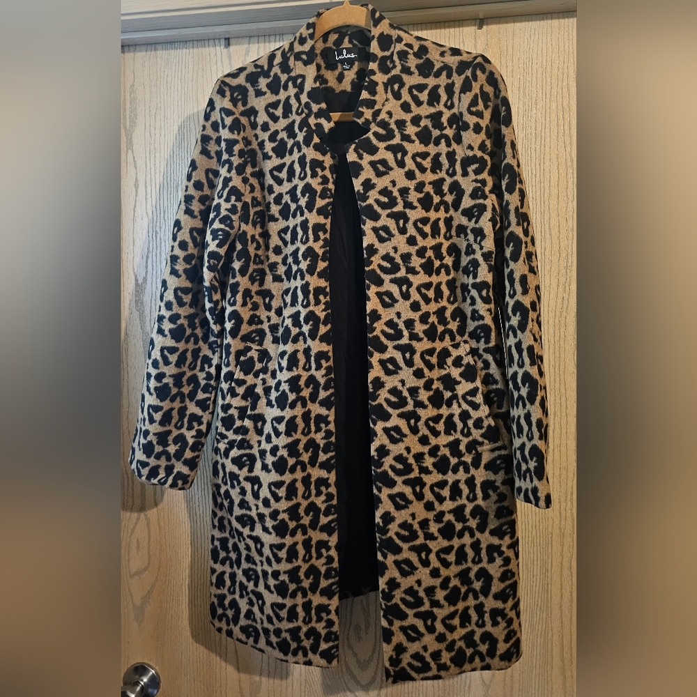 Women Leopard Print Coat/ Large